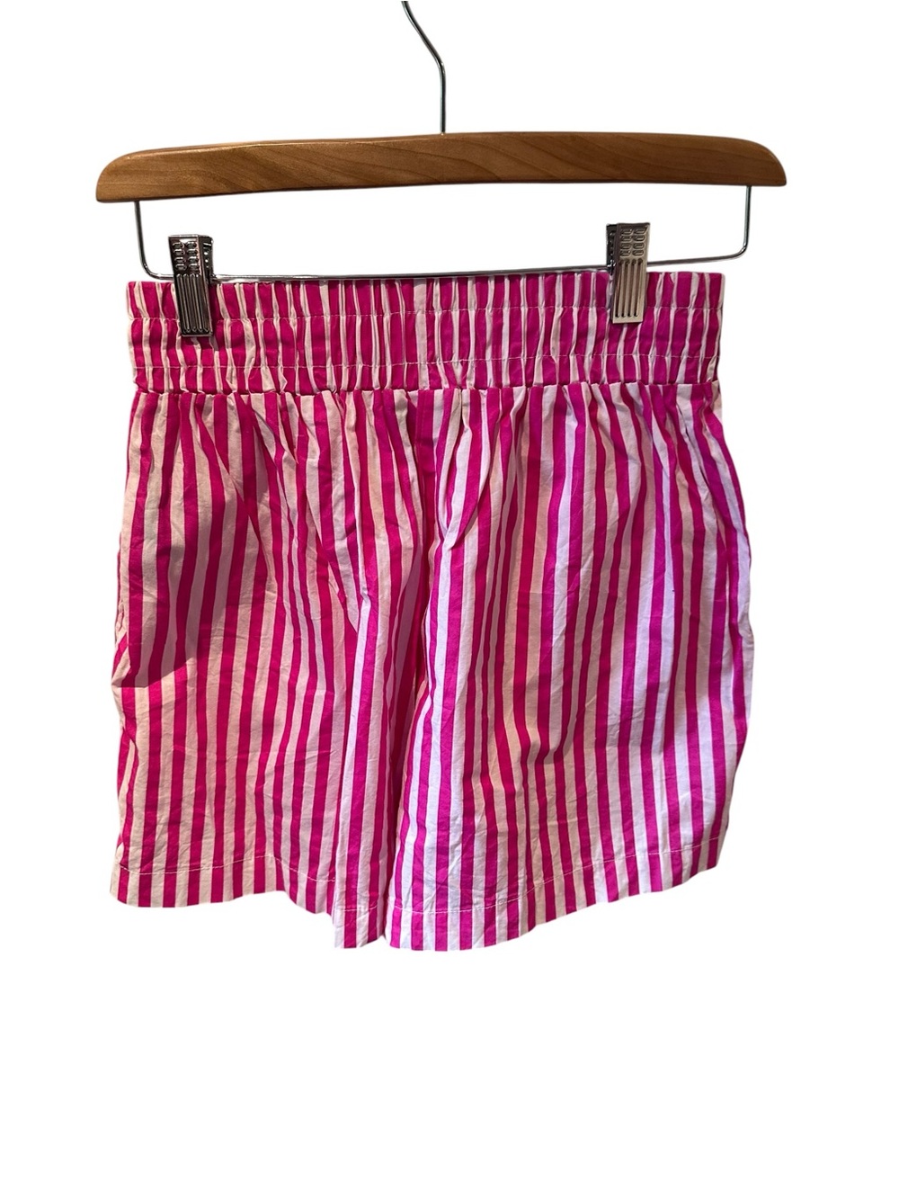 Brunette the Label Striped High Waist Short Pink Stripe Cotton Size XS/S - Picture 2 of 4